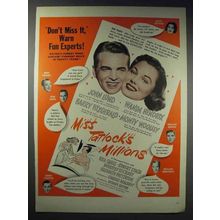 1948 Miss Tatlock's Millions Movie Ad - John Lund
