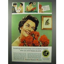 1960 FTD Florist Ad - Warm Wonderful Flowers-By Wire