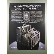 1983 Ventura Zipaway Carry-On and Deluxe Hang-Up Bag Ad