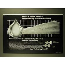 1988 CSIR Water Technology Ad - South Africa's Limiting Resource