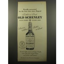 1950 Old Schenley Bottled in Bond Bourbon Ad - Proudly presented