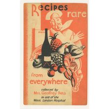 Recipes Rare Geoffrey Peto West London Hospital Book Postcard