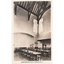 Dartington Hall Dining Room Devon Real Photo Vintage Postcard