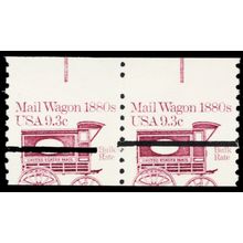 1903, MNH 9.3¢ Miscut Freak Error Coil Gap Pair With EE Markings - Stuart Katz