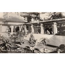 Snake Handler at Reptile Park Zoo Port Elizabeth Africa RPC Postcard