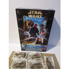 Kellogg`s Ricicles 1999 Star Wars Statuettes Cereal Box & Set of 10 Sealed Toys