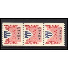 CVP31 43c Shield Very Fine MNH Dry Gum Strip of 3 PA5230