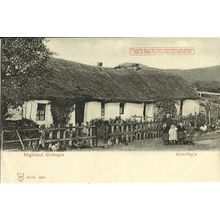 ABERFOYLE Highland Cottages Hold-To-Light Postcard (WH 3206)