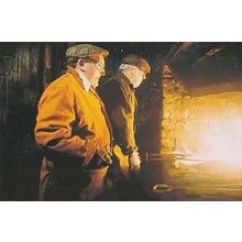 Blacksmiths Forge South Wales Factory Worker Labourer Crafts Postcard