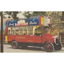 Baxters Butchers Advertising Bus 1970s Postcard