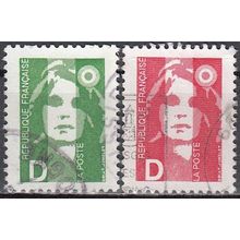France 1991 Michel 2848 - 2849 O Cote (2008) 1.00 € Marianne de Briat