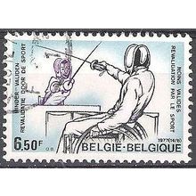 Belgique 1977 Michel 1916 O Cote (2008) 0.25 € Escrime Cachet rond