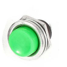 16mm Green Metal Round Momentary Push Button Switch 240V 3A SPST