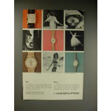 1963 Hamilton Watch Ad: Blade, Sandra, Nautilus 450 +