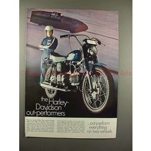 1969 Harley-Davidson Sprint 350 Motorcycle Ad - NICE!!