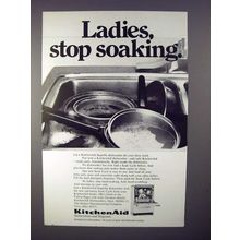 1969 KitchenAid Superba Dishwasher Ad - Stop Soaking