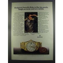 1982 Rolex Day-Date Chronometer Ad - Frederick Forsyth