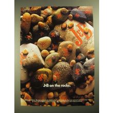 1987 J&B Scotch Ad - J&B on the Rocks