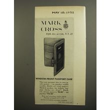 1952 Mark Cross Window-Front Passport Case Advertisement