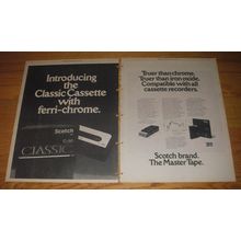 1974 3M Scotch Brand Tape Ad - Introducing the classic cassette