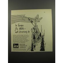 1955 BEA British European Airways Ad - In Europe fly BEA