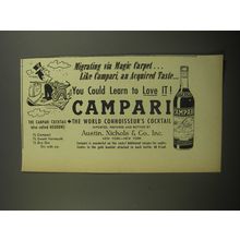 1956 Campari Aperitif Ad - Migrating via Magic Carpet