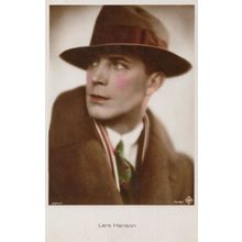 Lars Hanson Film Actor Hand Coloured Tinted Real Photo Postcard