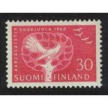 Finland Birds Karelian National Festival Helsinki 1960 MNH SG#614