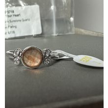 NIB Gen. Sunstone Quartz W/Rhodium P Band Sz7 RBP3718 Capture Your Heart SRP$118