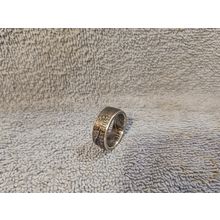 Handcrafted 1954 Franklin 90% silver half dollar coin ring size 9-1/2