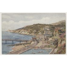 VENTNOR from the East Artist A R Quinton signed early 20th C. PC Salmon 2564