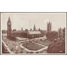 Parliament Square, London, 1948 - Valentine's Postcard