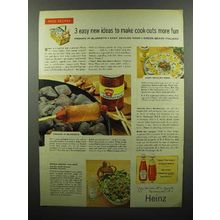 1959 Heinz Hamburger Relish Ad - Cook-Outs More Fun