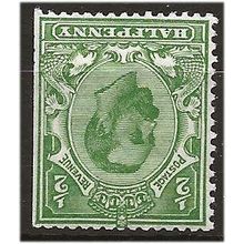 1911 SG335wi 1/2d Green Die B Wmk Royal Cypher Simple INVERTED U/Mint . .. .