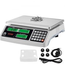 Industrial Counting Scale, 30 kg x 1 g, Digital Scale for Parts and Coins, g...
