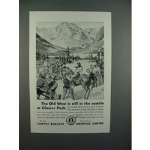 1931 Great Northern Railroad Ad w/ Cowboys - Old West