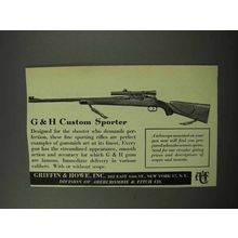 1950 Griffin & Howe Custom Sporter Rifle Ad