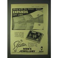 1958 Stratton Expanda Cuff Links Style No. 2070 Ad - Move with the times