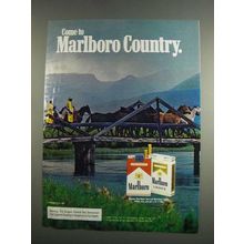 1984 Marlboro Cigarettes Ad - Marlboro Man, Cowboys