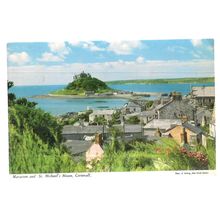 ST. MICHAEL'S MOUNT AND MARAZION,Cornwall used vintage postcard 1966 postmark =
