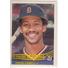 1984 Donruss baseball card 456 Enos Cabell - Detroit Tigers