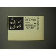 1951 Funk & Wagnalls Book Advertisement - The Emily Post Cookbook