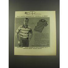 1956 De Pinna Polo Shirts by Turnbull & Asser Advertisement