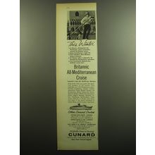 1958 Cunard Cruise Ad - This Winter