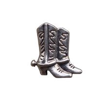 15mm Zinc Cowboy Boots Shank Buttons silver Novelty Cardigan Sewing Knitting