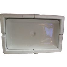 Bathroom Vessel Sink Bowl Ceramic Vanity Basin Sink Rectangle White 24" x 14"