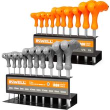 20 Piece T Handle Allen Wrench Set - SAE & Metric Hex Key Set with Stand U.S. Ve