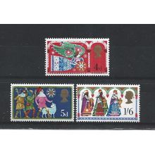 GB.Christmas.Traditional Religious Themes set of 3.Mounted Mint.Jul25b