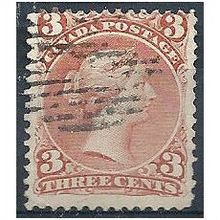 Canada 1869 SG58 3c Brown-Red Fine.Used.