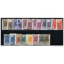 1955/1973 20 different values - fine used (o) - watermark stars - Parcel